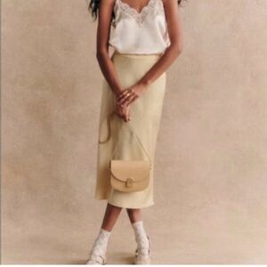 Sezane Sandy Skirt Cream - Size 4